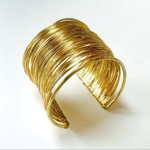 layered gold cuff bracelet